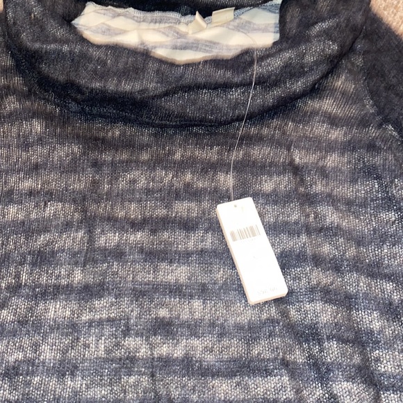 NWT Anthropologie cowl neck thin sweater. Moth layered stripe - Picture 3 of 7